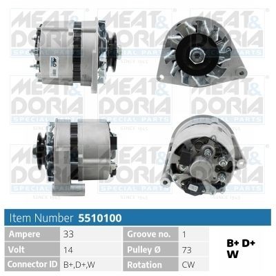 MEAT & DORIA Alternator Article number: 5510100 cheaply