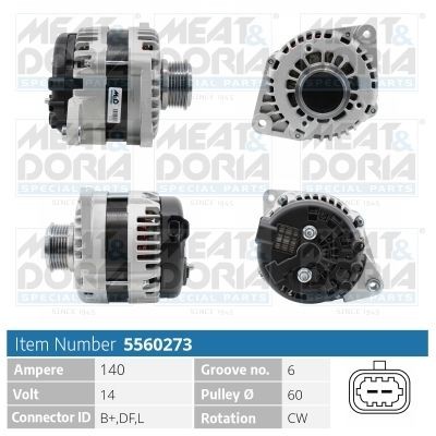 MEAT & DORIA Alternator Article number: 5560273 cheaply