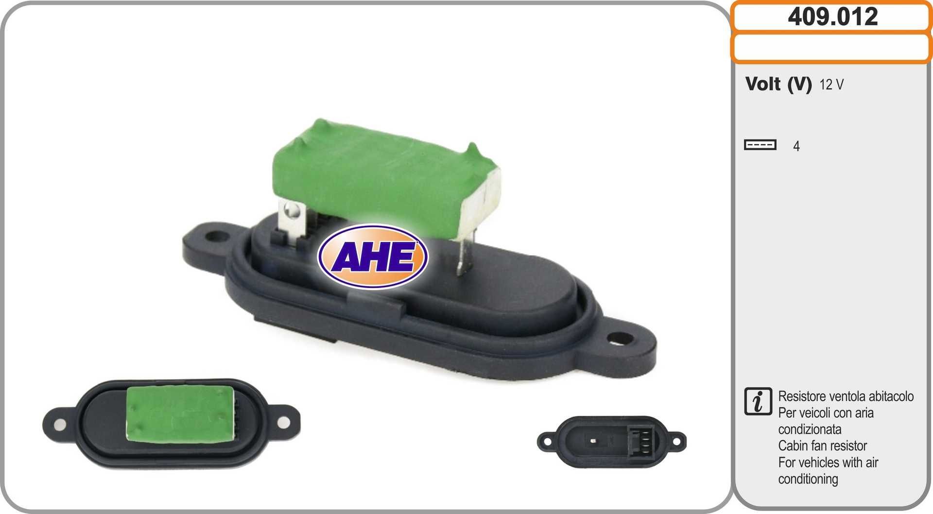 AHE Rezistor, Electromotor - ventilator număr articol: 409.012 ieftin