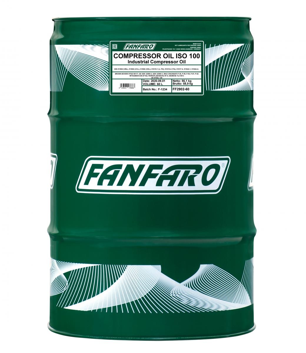 FANFARO Kompressorolie Compressor Oil ISO 100 Varenummer: FF2902-60 billige