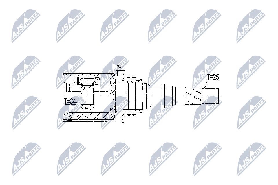 NTY Joint kit, drive shaft Article number: NPW-CH-041 cheaply