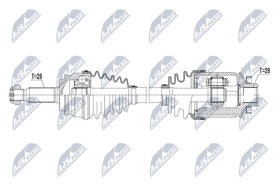 NTY Drive shaft Article number: NPW-CH-054 cheaply