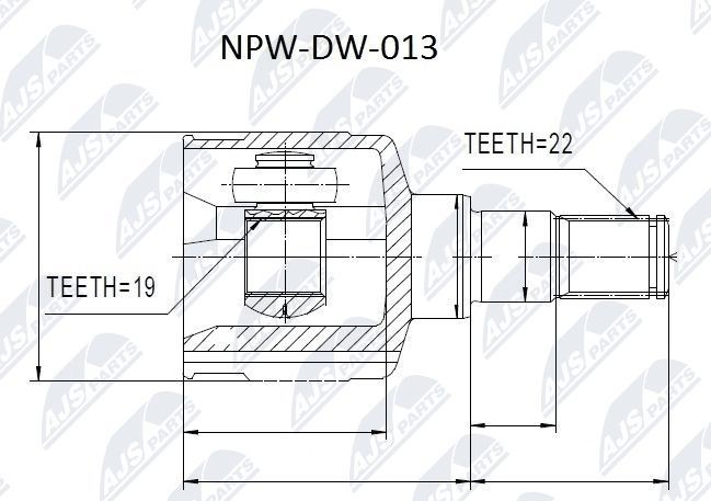 NTY Joint kit, drive shaft Article number: NPW-DW-013 cheaply