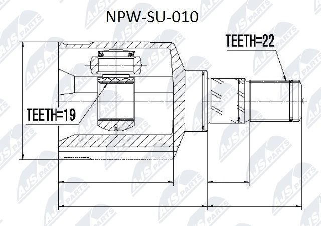NTY Joint kit, drive shaft Article number: NPW-SU-010 cheaply