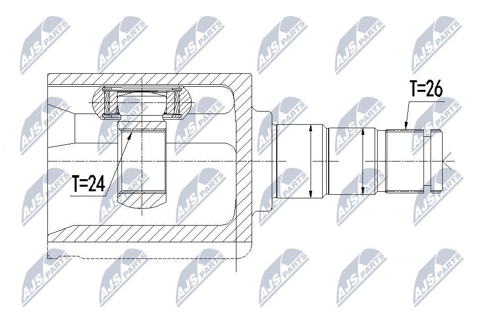 NTY Joint kit, drive shaft Article number: NPW-VV-093 cheaply