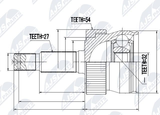 NTY Joint kit, drive shaft Article number: NPZ-CH-008 cheaply