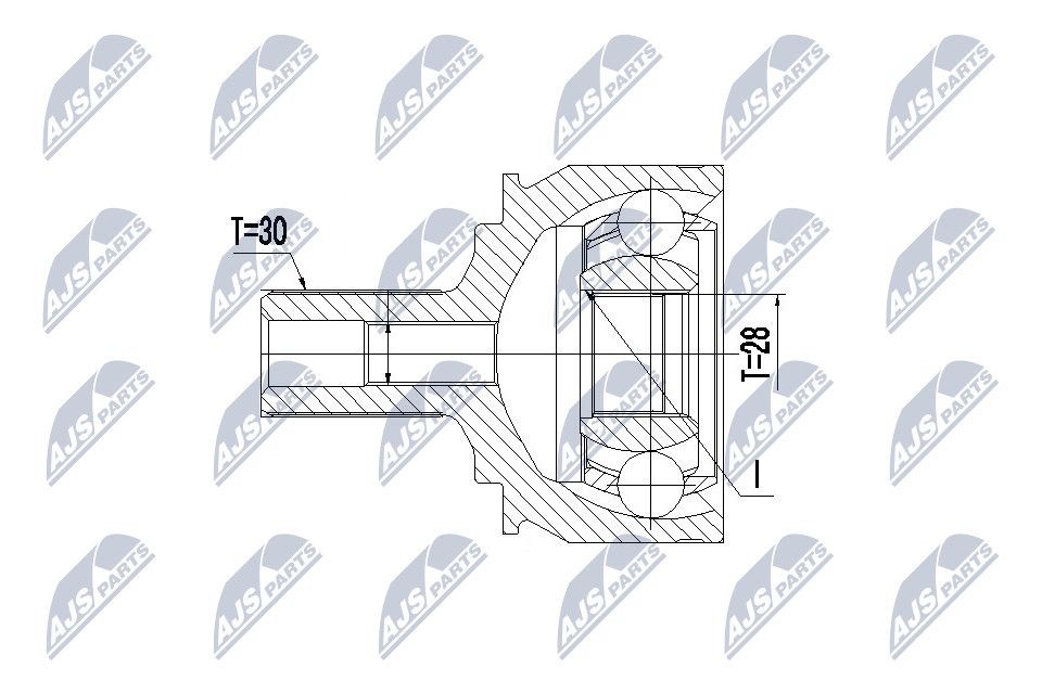 NTY Joint kit, drive shaft Article number: NPZ-ME-028 cheaply