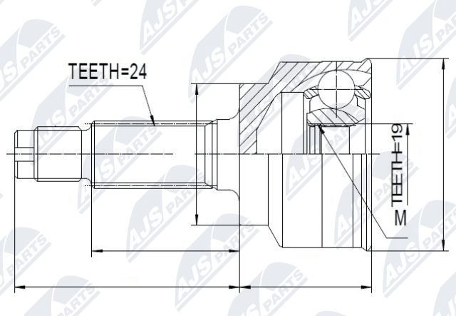NTY Joint kit, drive shaft Article number: NPZ-MZ-015 cheaply
