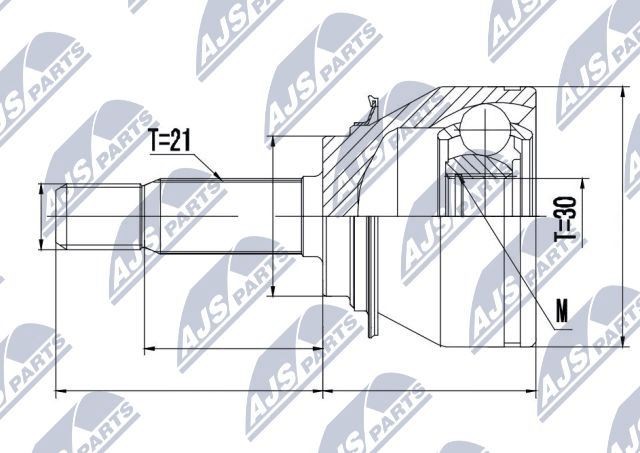 NTY Joint kit, drive shaft Article number: NPZ-RE-045 cheaply