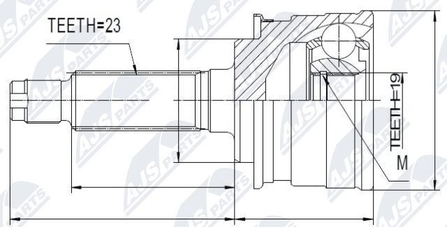 NTY Joint kit, drive shaft Article number: NPZ-SU-002 cheaply