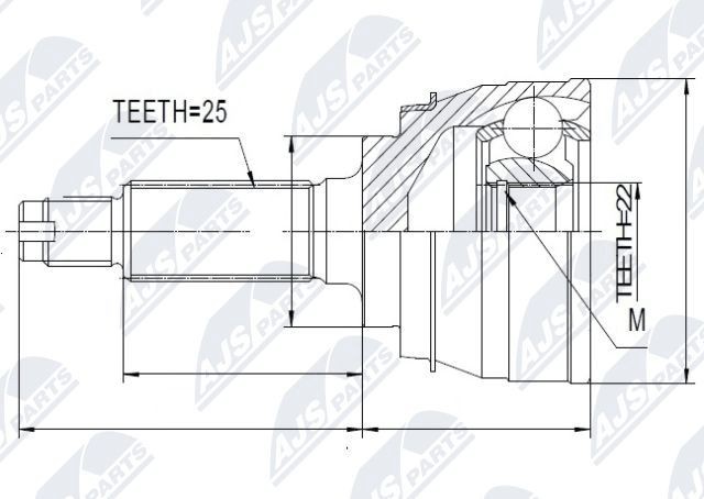 NTY Joint kit, drive shaft Article number: NPZ-SU-007 cheaply