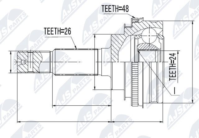 NTY Joint kit, drive shaft Article number: NPZ-TY-001 cheaply