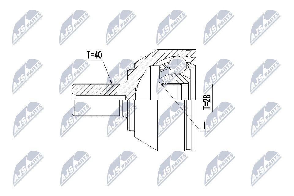 NTY Joint kit, drive shaft Article number: NPZ-VV-024 cheaply