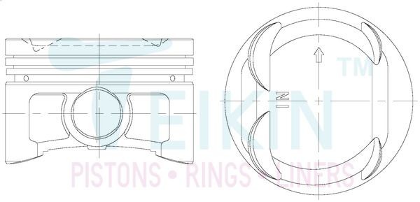 TEIKIN Piston Set Article number: 38153.STD cheaply