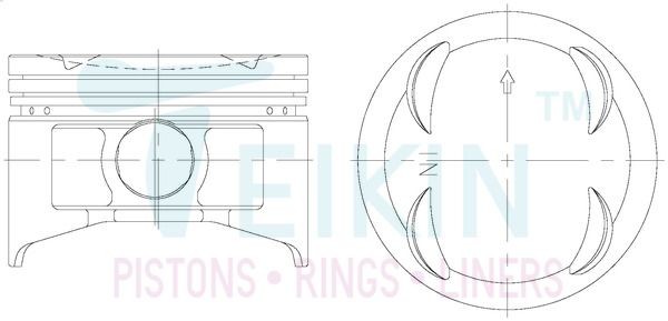 TEIKIN Piston Set Article number: 38154.100 cheaply
