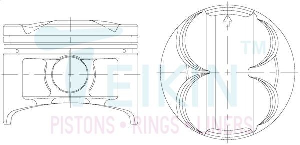 TEIKIN Piston Set Article number: 38155.050 cheaply