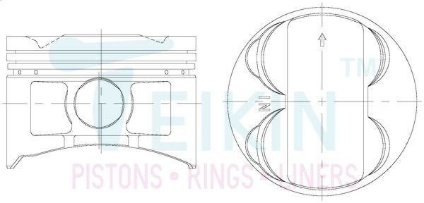 TEIKIN Piston Set Article number: 38156.050 cheaply