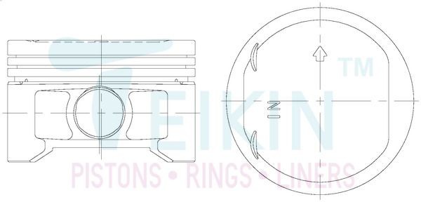TEIKIN Piston Set Article number: 38207.050 cheaply
