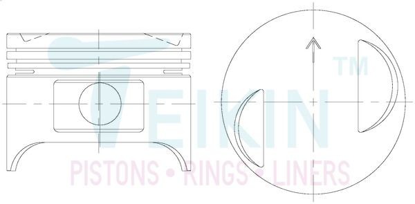 TEIKIN Piston Set Article number: 45128.STD cheaply
