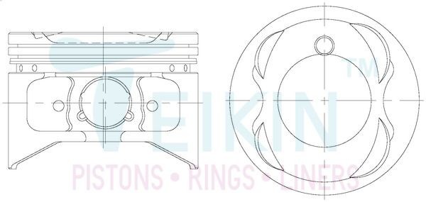 TEIKIN Piston Set Article number: 46279.050 cheaply