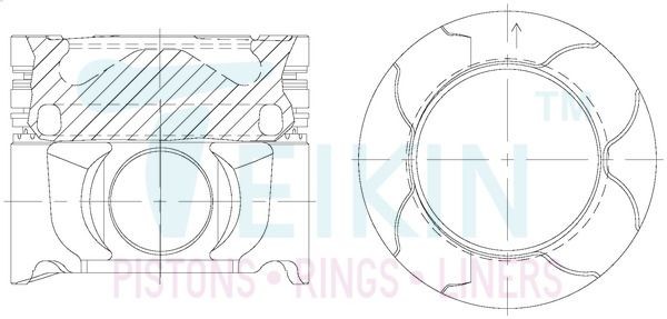TEIKIN 46679AG.STD Piston Set VERSO 2.2 D-4D (AUR21_) 150 PS Diesel 2018