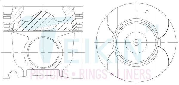 TEIKIN 46680AG.STD Piston Set RAV 4 2.0 D 4WD (CLA20_, CLA21_) 116 PS Diesel 2005