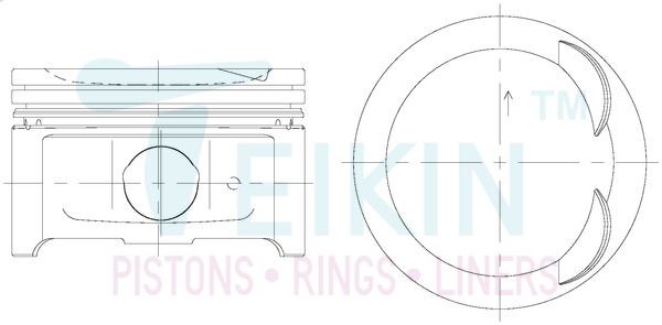 TEIKIN 46683.050 Piston Set YARIS 1.3 (SCP12_, SCP13_) 87 PS Petrol 2005