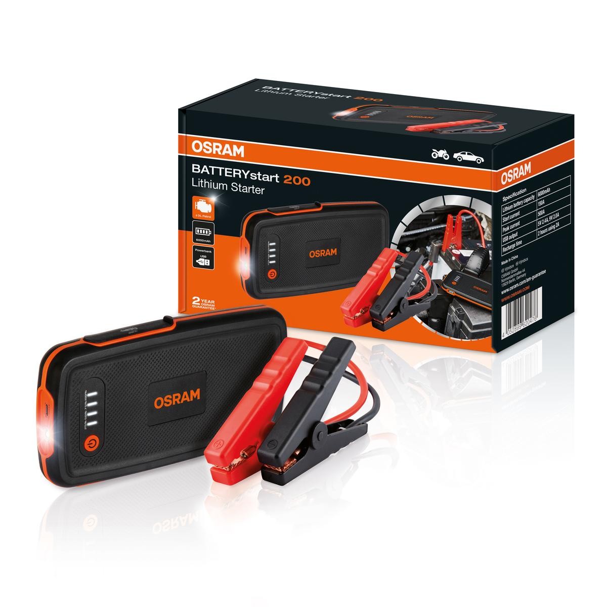 OSRAM Jumpstarter BATTERYstart 200 Varenummer: OBSL200 billige