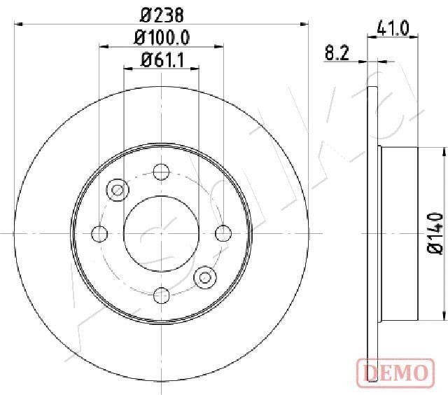 ASHIKA Brake disc Article number: 60-00-0700C cheaply