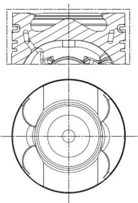 MAHLE ORIGINAL Piston Article number: 001 PI 00133 002 cheaply