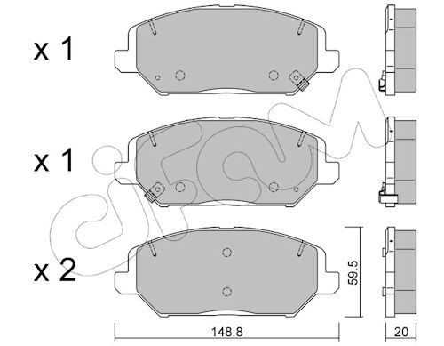 CIFAM Brake pad set Article number: 822-1163-0 cheaply