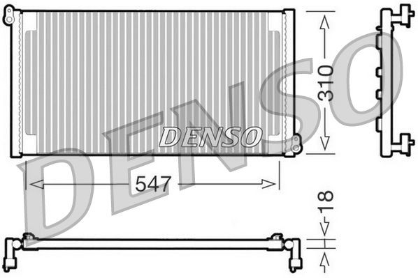 DENSO Air conditioning condenser Article number: DCN09011 cheaply