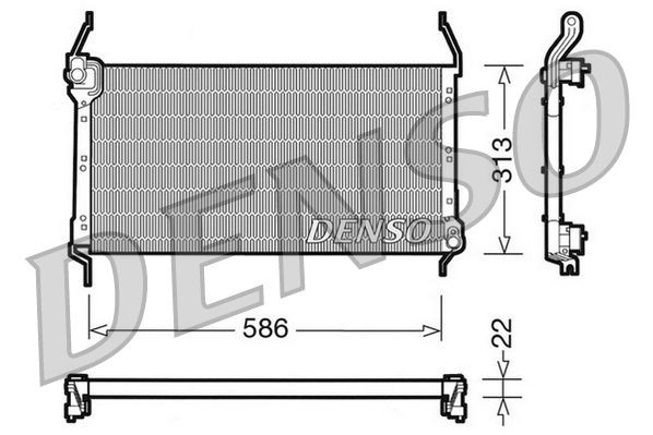 DENSO Air conditioning condenser Article number: DCN09013 cheaply