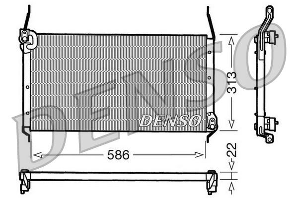 DENSO Air conditioning condenser Article number: DCN09017 cheaply