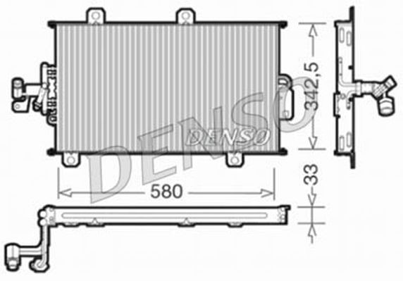 DENSO Air conditioning condenser Article number: DCN09140 cheaply