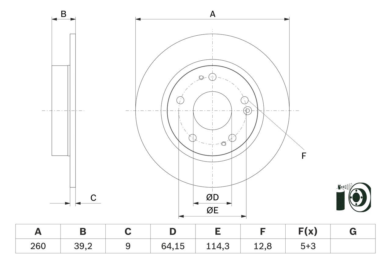 BOSCH Brake disc Article number: 0 986 479 G17 cheaply