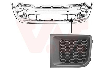 VAN WEZEL Bumper grill Article number: 2126595 cheaply