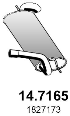 ASSO Rear silencer Article number: 14.7165 cheaply