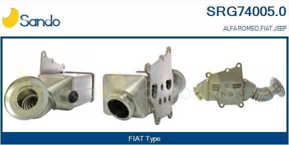 SANDO SRG74005.0 EGR cooler DOBLO 1.6 D Multijet (263HXN1B, 263YXN1B, 263HXV1B, 263YXV1B) 120 PS Diesel