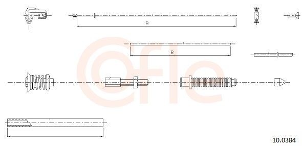 COFLE Throttle cable Article number: 92.10.0384 cheaply