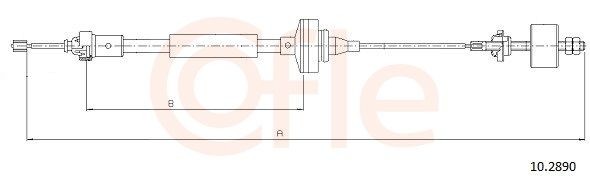 COFLE Clutch Cable Article number: 92.10.2890 cheaply