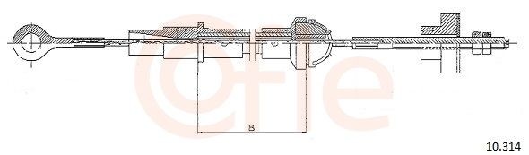 COFLE Clutch Cable Article number: 92.10.314 cheaply
