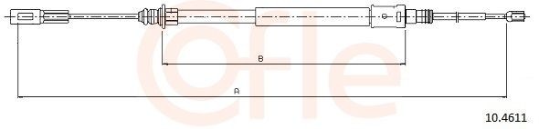COFLE Hand brake cable Article number: 92.10.4611 cheaply