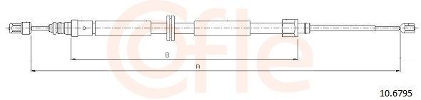 COFLE Hand brake cable Article number: 92.10.6795 cheaply