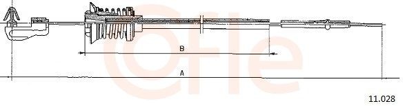 COFLE Throttle cable Article number: 92.11.028 cheaply