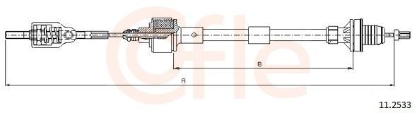 COFLE Clutch Cable Article number: 92.11.2533 cheaply