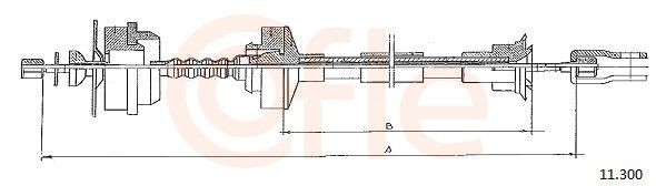 COFLE Clutch Cable Article number: 92.11.300 cheaply