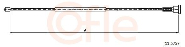 COFLE Hand brake cable Article number: 92.11.5757 cheaply