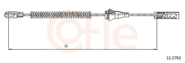 COFLE Hand brake cable Article number: 92.11.5763 cheaply