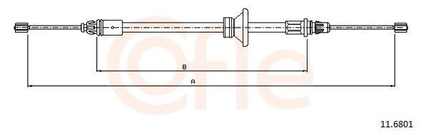 COFLE Hand brake cable Article number: 92.11.6801 cheaply